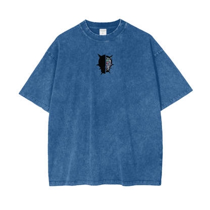 Blue Oversized Snow Washed T-Shirt