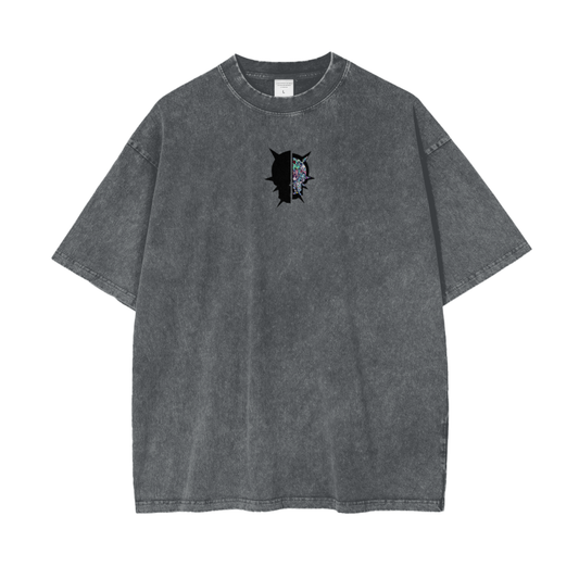 Grey Oversized Snow Washed T-Shirt