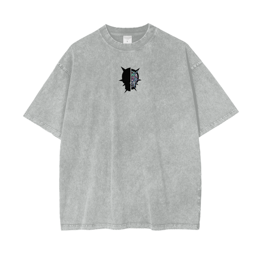 Light Grey Oversized Snow Washed T-Shirt