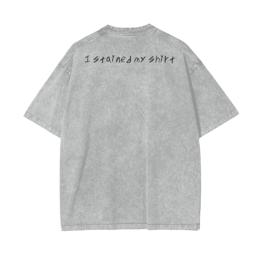 Light Grey Oversized Snow Washed T-Shirt